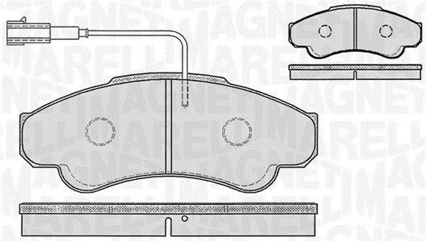 MAGNETI MARELLI Комплект тормозных колодок, дисковый тормоз 363916060187